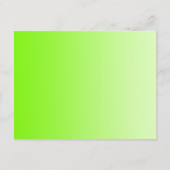 Carte Postale SEULEMENT dégradés de COULEUR - vert néon (Devant)