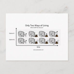 Carte Postale Seulement deux façons de vivre