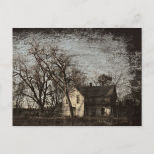 Carte Postale Seules les mémoires restent, Ferme abandonnée