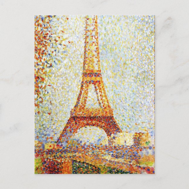 Carte Postale Seurat : La Tour Eiffel (Devant)