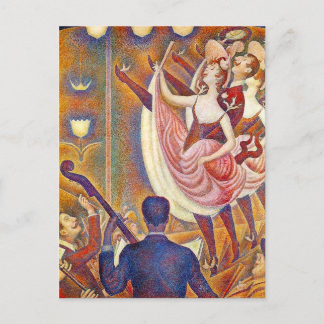 Carte postale Seurat Le Chahut (Devant)