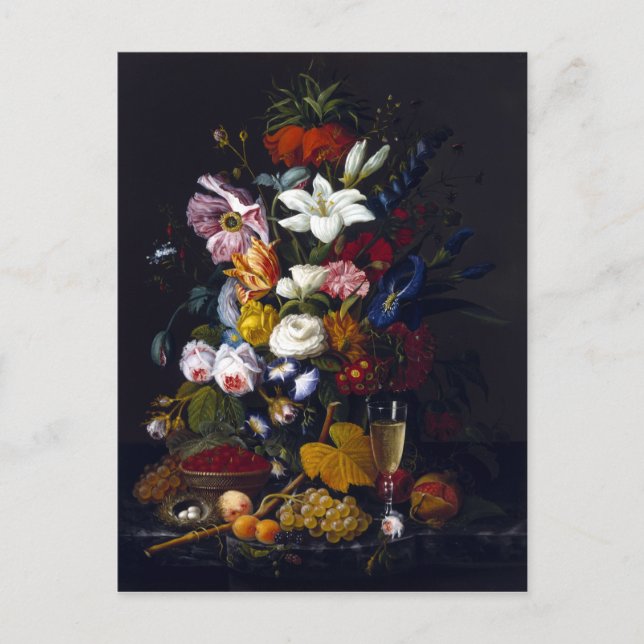 Carte Postale Severin Roesen Bouquet victorien (Devant)