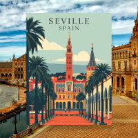 Séville, Espagne Cathédrale Vintage voyage Art
