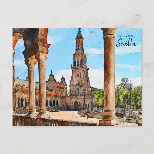 Carte postale Seville Plaza de Espana (Devant)