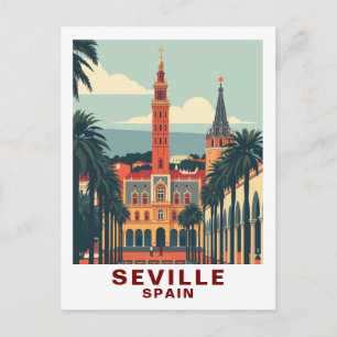 Carte Postale Séville vintage, Espagne Cathédrale Voyage