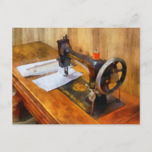 Carte Postale Sewing machine With Orange Thread