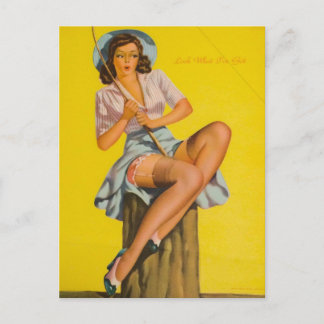 Carte Postale Sexy Vintage Pin up fille
