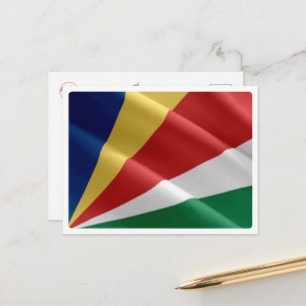 Carte Postale Seychelles - Drapeau d'agitation -