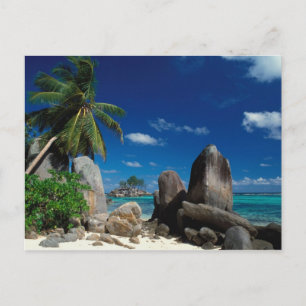 Carte Postale Seychelles, île de Mahé, plage d'Anse Royale.
