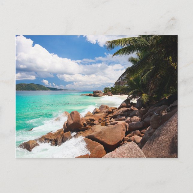 Carte Postale Seychelles. Le littoral de Pierre (Devant)