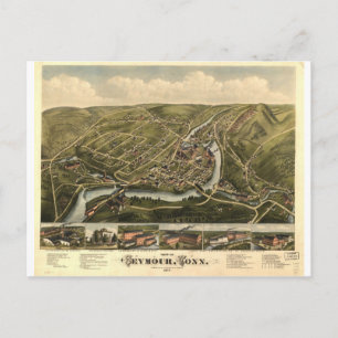 Carte Postale Seymour Connecticut en 1879