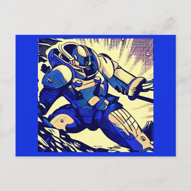 Carte Postale SF - Héros Anime Woodcut 4 (Devant)