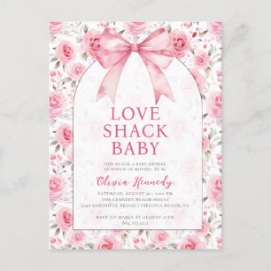Carte Postale Shabby Chic Coquette Pink Love Shack Baby shower