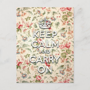 Carte Postale Shabby chic garder le calme et continuer
