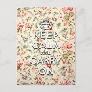 Carte Postale Shabby chic garder le calme et continuer