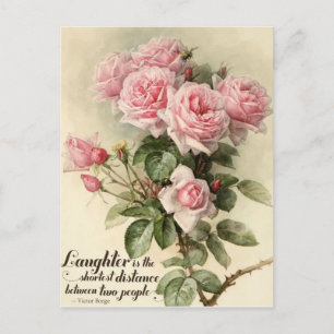 Carte Postale Shabby Chic Rose Roses victoriens