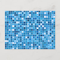 Shades of Blue 'Watery' Mosaic Tiles Pattern