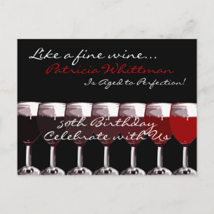 Carte Postale Shades of Red Invitation