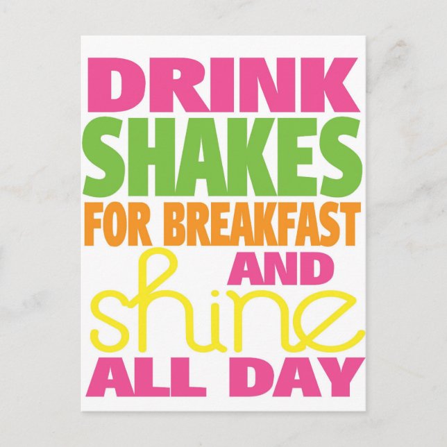 Carte Postale Shake and Shine (Devant)