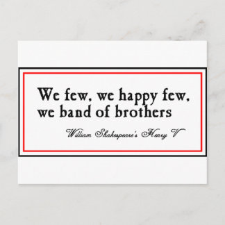 Carte Postale Shakespeare : Bande des Frères