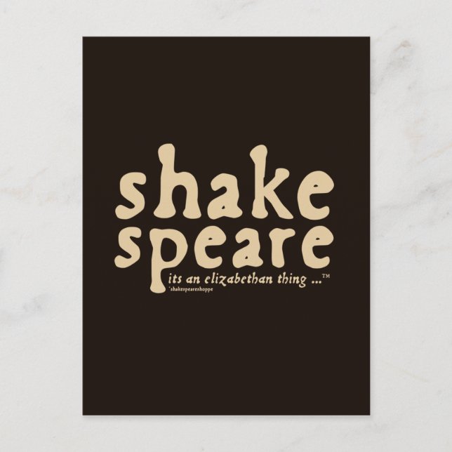 Carte Postale Shakespeare - c'est une chose élisabéthaine (Devant)