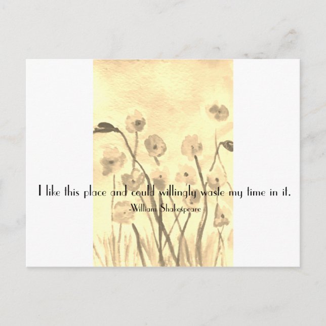 Carte postale Shakespeare Fun Quote (Devant)