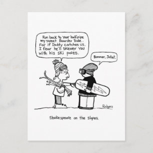 Carte Postale shakespeare on the slopes