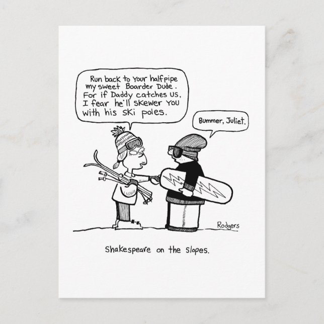 Carte Postale shakespeare on the slopes (Devant)