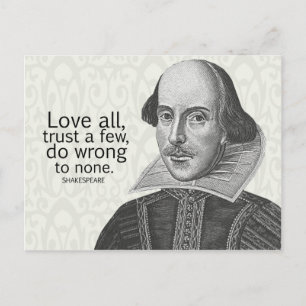 Carte Postale Shakespeare's Love All, faites confiance à quelque