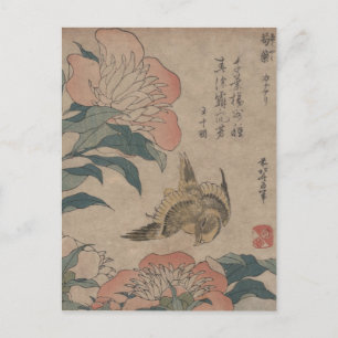 Carte Postale Shakuyaku Kana Ari par Hokusai