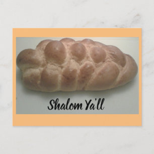 Carte Postale Shalom Ya va challah le pain