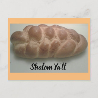 Carte Postale Shalom Ya va challah le pain
