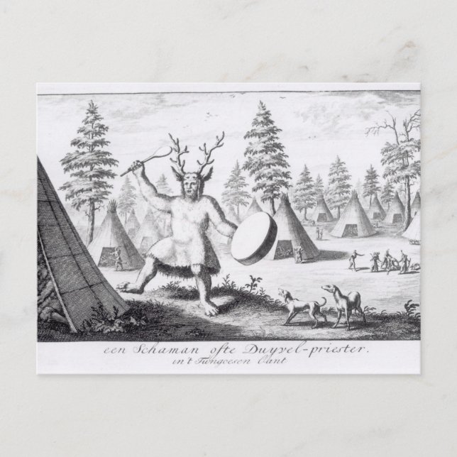 Carte Postale Shaman d'origine américaine (Devant)