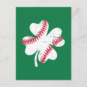 Carte Postale Shamrock Baseball St. Patrick's day