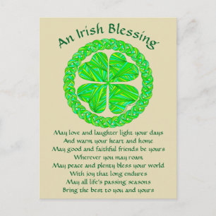 Carte Postale Shamrock celte irlandais