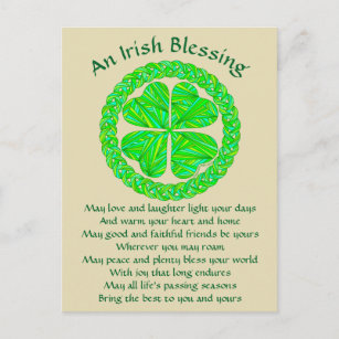 Carte Postale Shamrock celte irlandais