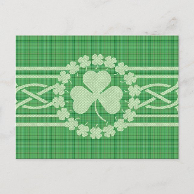 Carte Postale Shamrock celte irlandais (Devant)