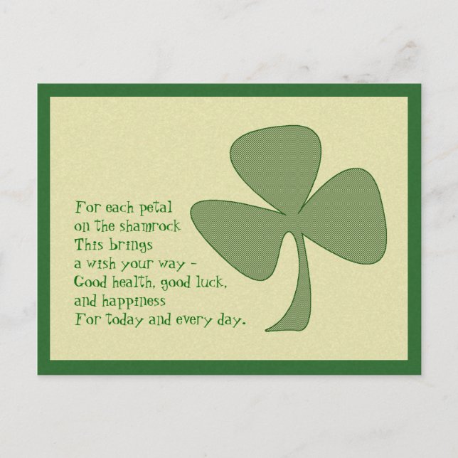 Carte postale Shamrock de la Saint-Patrick (Devant)