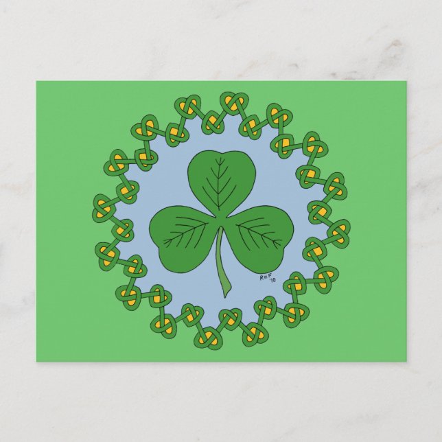 Carte Postale Shamrock et réseau (Devant)