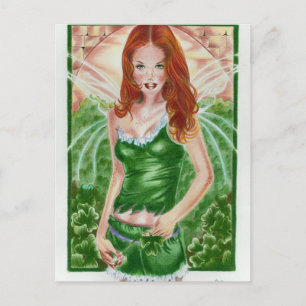 Carte postale Shamrock fée irlandaise