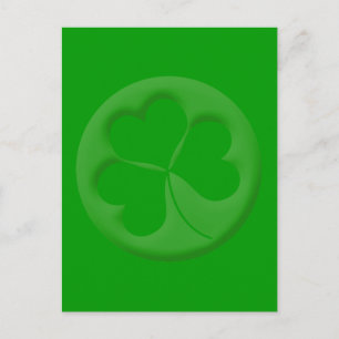 Carte postale Shamrock gravée