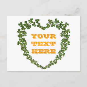 Carte Postale Shamrock Heart Vintage St. Patrick's Day