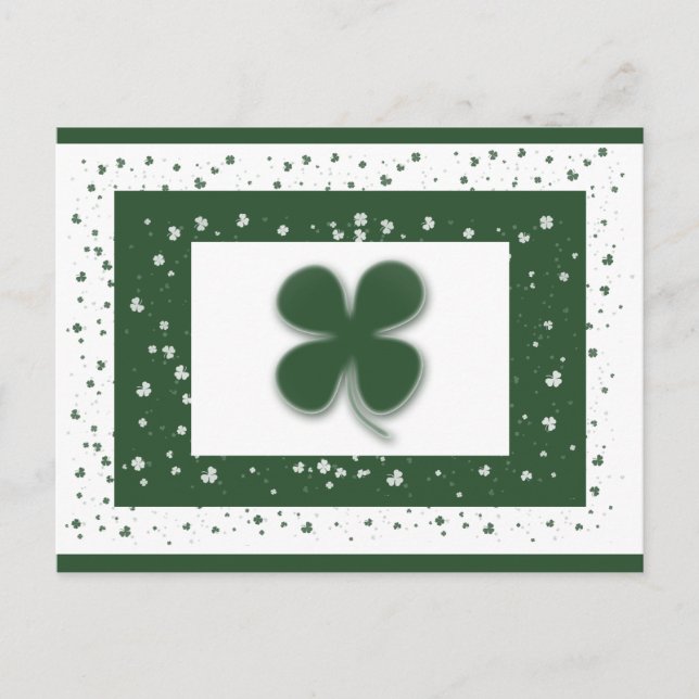 Carte postale shamrock irlandaise (Devant)