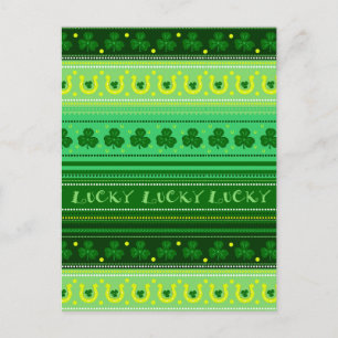 Carte Postale Shamrock vert   Saint-Patricks Day