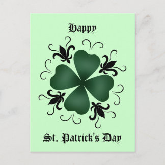 Carte Postale Shamrock victorien élégant