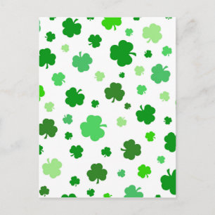 Carte Postale Shamrocks irlandais verts
