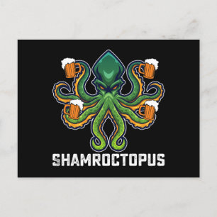 Carte Postale Shamroctopus Octopus Lover St Patrick's Day