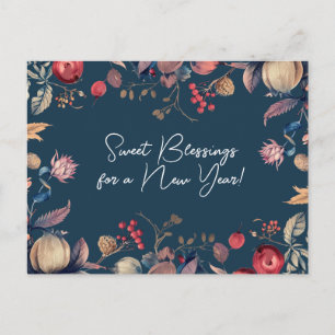 Carte Postale Shana Tova - bleu