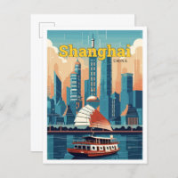 Shanghai Chine Art Vintage Illustration