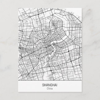 Carte Postale Shanghai Chine minimaliste